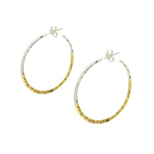 PL E104 1.5" TWO TONE HAMMERED HOOPS