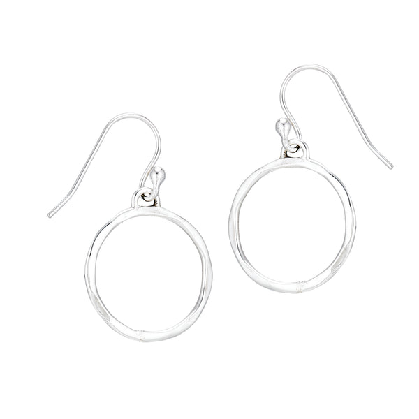 PL E642 SM SILVER CIRC EAR