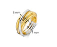 TI SENTO 12056SY TWO TONE GILDED WRAP RING