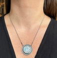 DSB P-720 ROMAN GLASS LARGE G CIRCLE NECKLACE