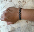 NY 19 OXIDIZED THIN FLOWER BRACELET