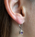 AT 802CT-A 2T 18K AMETHYST DROP EARRINGS