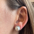 JD E62907 WHITE PEARL POST EARRINGS