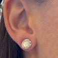 AT 802CTP MOTHER OF PEARL POST EARRINGS