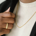 SB R-NOV03 NOVA STAINLESS STEEL GOLD RING