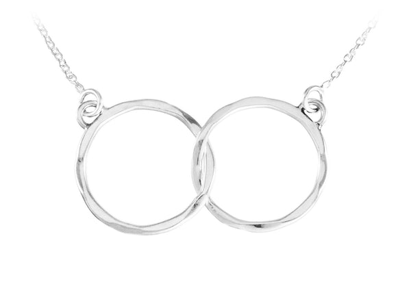 PL N011-16-18" INTERLOCKING CIRCLES NECKLACE