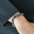 SB SSB-007M STAINLESS STEEL BLUE SODALITE STONE BRACELET