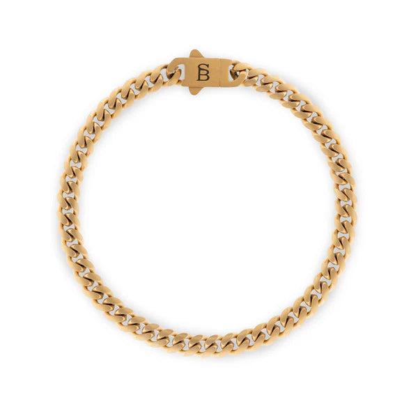 SB SSTBSS-001M SVELTE STEPHEN STAINLESS STEEL GOLD BRACELET