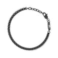 SB B-BOX02 BOXED BLACK STAINSTL BRACELET