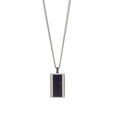 SB N-HAT01 STAINLESS STEEL SILVER SODALITE HATTON NECKLACE