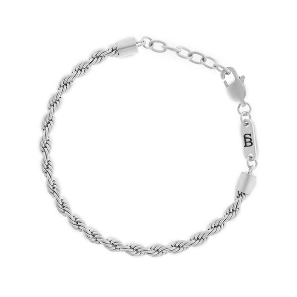 SB B-HEL01 HELIX MATT SILVER BRACELET