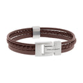 SB LBCC 003M CASUAL COLE STAINSTL BROWN BRACELET