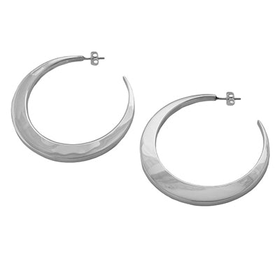 MM M1-2601 TAPERED HOOPS – Blanca Flor Silver Jewelry
