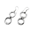 MM M1-296 DOUBLE HAMMERED OPEN CIRCLE DANGLES