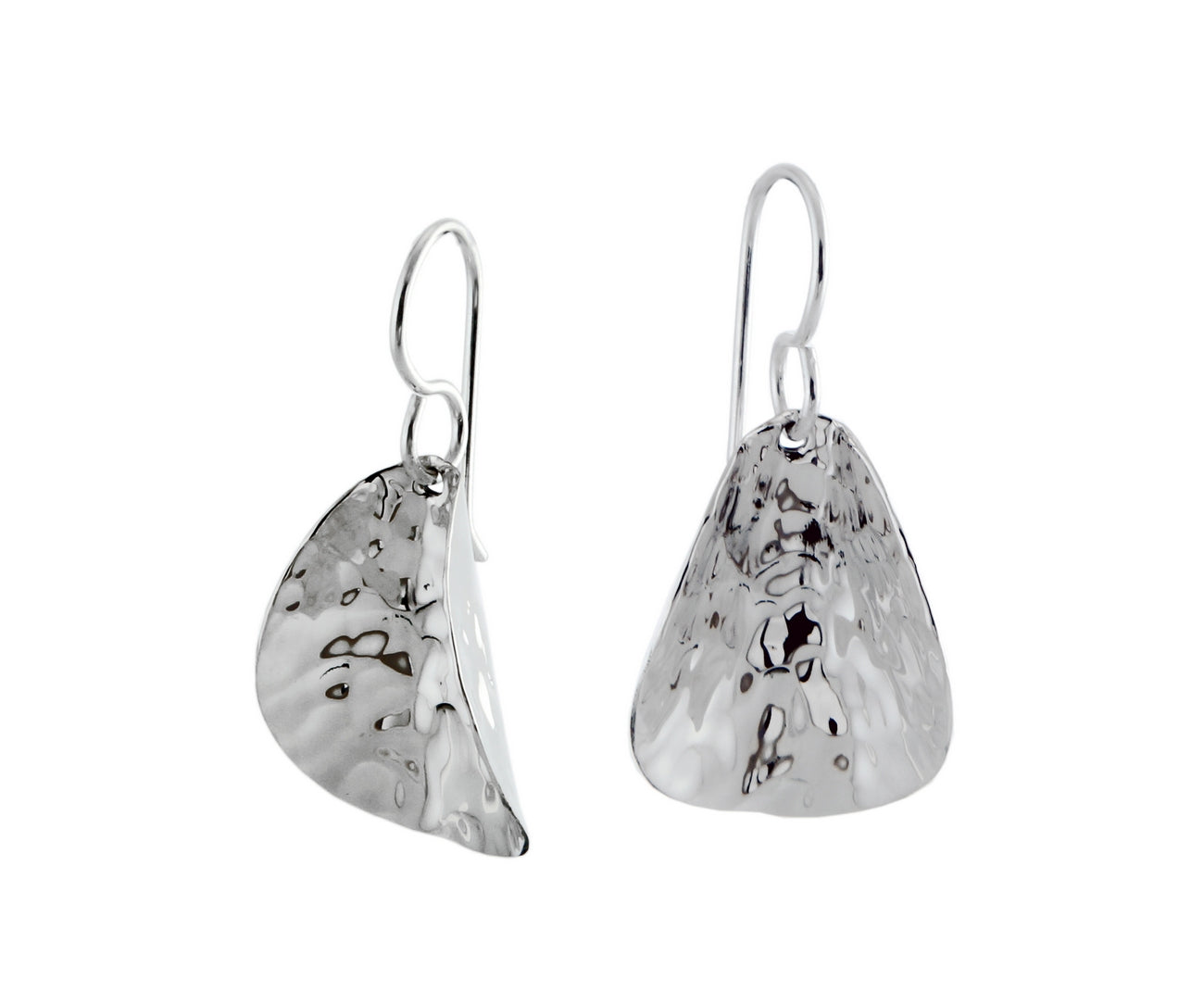 MM #201 M1-3102 HAMMERED FOLDED EARRINGS