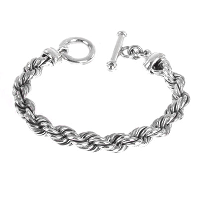 MM 65 M3-379 ROPE BRAC – Blanca Flor Silver Jewelry MM 65 M3-379 ROPE BRAC – Blanca Flor Silver Jewelry