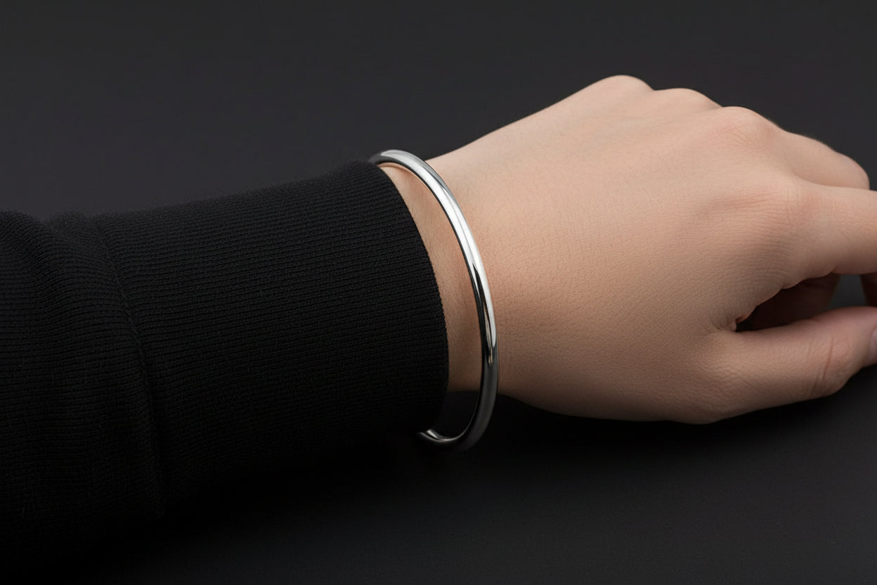MM M5-455 SMOOTH TUBE BANGLE – Blanca Flor Silver Jewelry