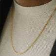 SB N-MIN03 STAINSTL 18K GOLD MINIMAL NECKLACE
