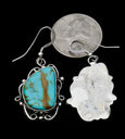 HP #0873 NAVAJO ELOUISE KEE TURQUOISE DANGLE EARRINGS