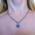 ID P001BT SMALL BLUE TOPAZ PENDANT