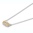 AT 804AT-RC ROCK CRYSTAL TWO TONE NECKLACE