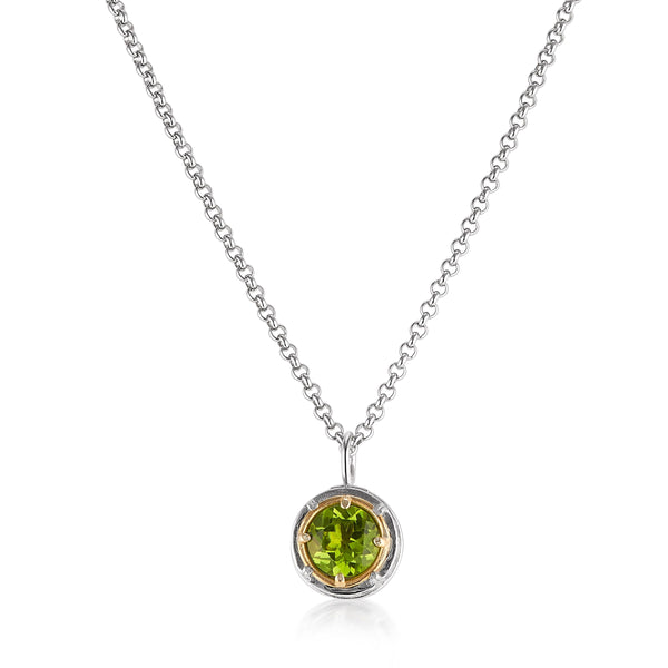 AT 808AT-PD PERIDOT & GOLD NECKLACE