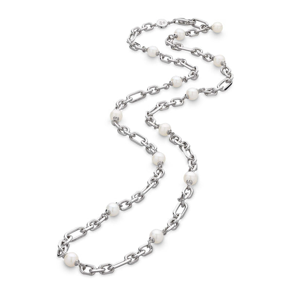 KH 90434FP R074 20" ASTORIA PEARL FIGARO STATION NECKLACE