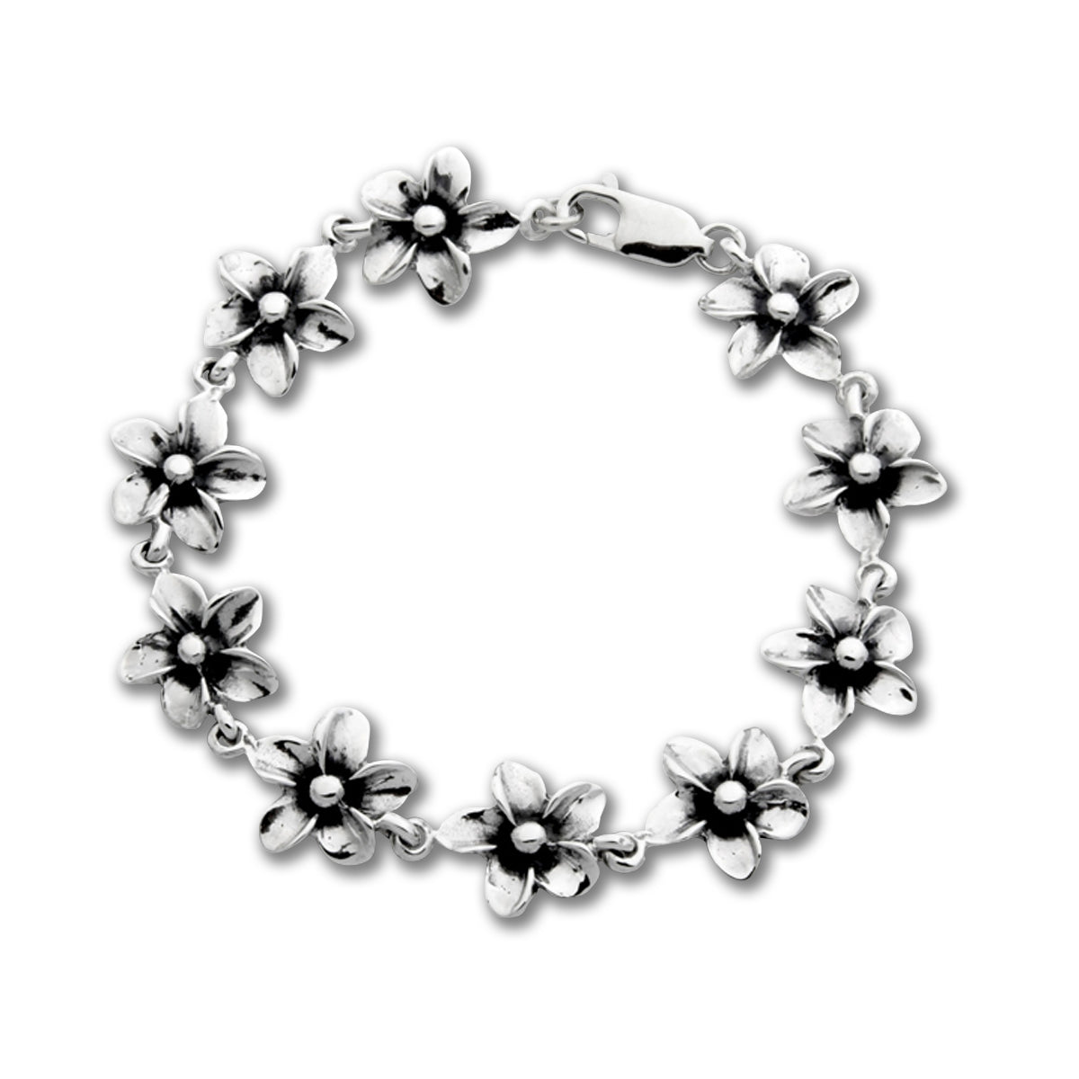 ZN A447/7 HIBISCUS LINK BRACELET