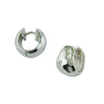 B1605 HAMMERED HUGGIE HOOPS