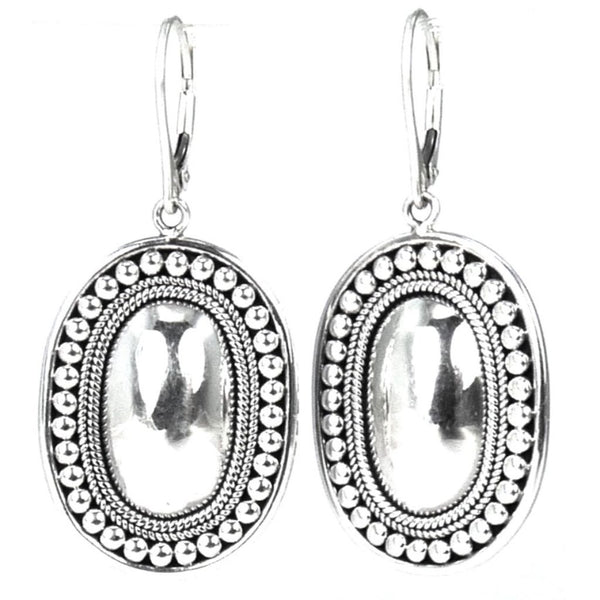 ID E160 OVAL BEADED EARRINGS