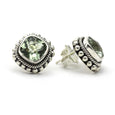 ID E200GA GREEN AMETHYST POST EARRINGS