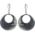 ID E234 DOTTED OPEN CIRCLE EARRINGS