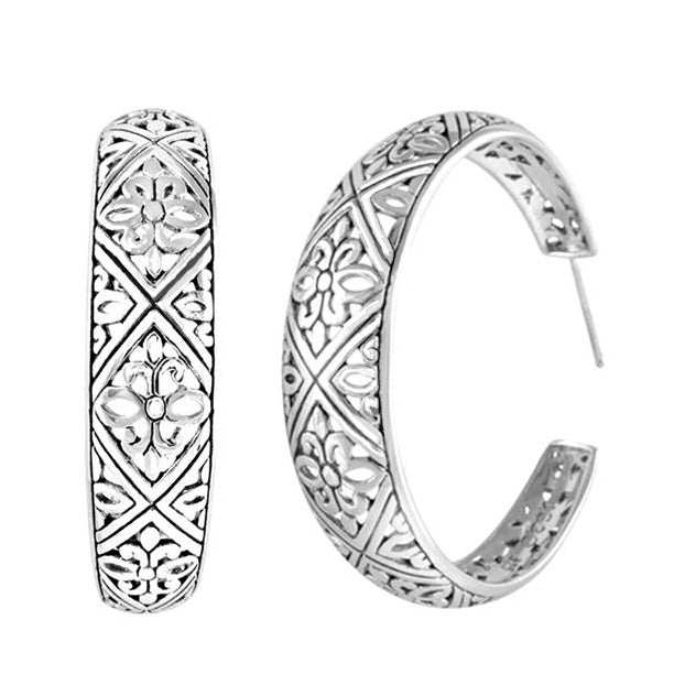 JD E59408 FILIGREE SCALLOP HOOPS