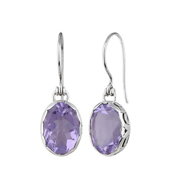 JD E60834 AMETHYST OVAL DANGLES