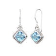 JD E64042BTP BLUE TOPAZ BEADED EARRINGS