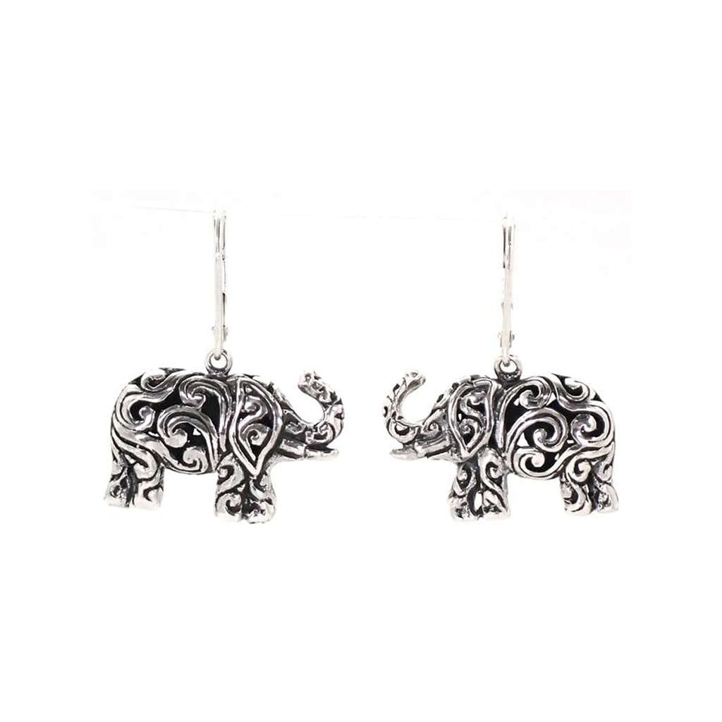 ID E780 ELEPHANT LEVER EARRINGS