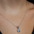 JD N70892BTP BLUE TOPAZ OVAL NECKLACE