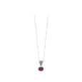 JD N70892 GARNET OVAL NECKLACE