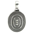 ID P123 SMALL BEADED OVAL PENDANT