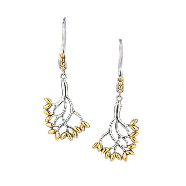 PEX9003-S 18K TREE OF LIFE EARRINGS