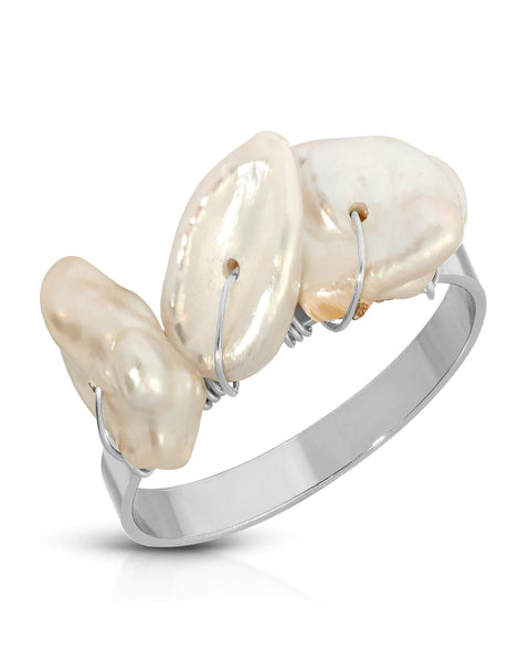 KO CAPELLE PEARL SILVER RING