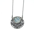 DSB  P-1131 LG ROMAN GLASS FILIGREE CIRCLE NECKLACE