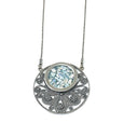 DSB  P-1131 LG ROMAN GLASS FILIGREE CIRCLE NECKLACE