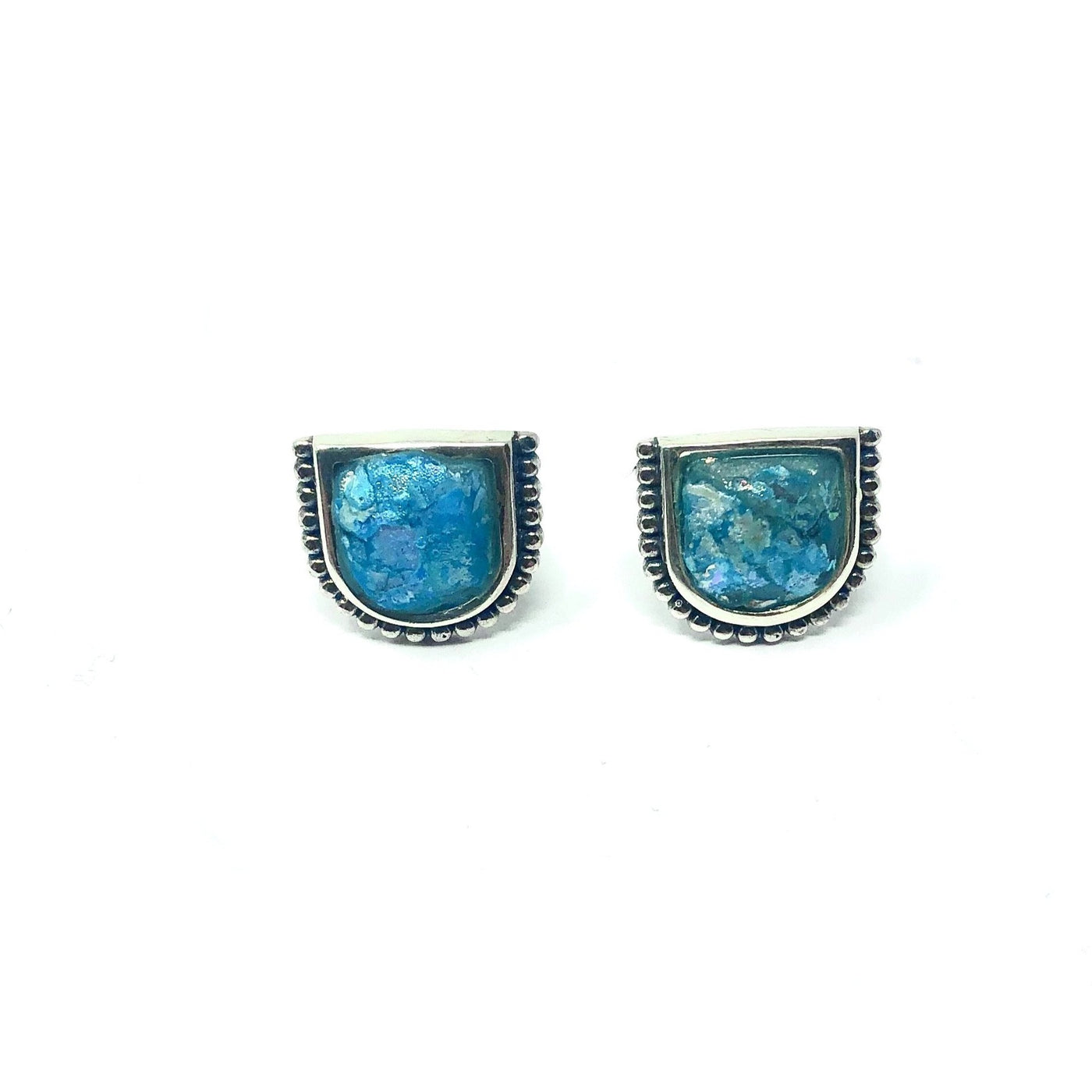 DSB ROMAN GLASS U SHAPE STUDS