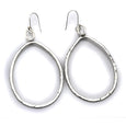 MM M1-1942 9 LARGE OVAL HAMMERED HOOP DANGLE EARRINGS