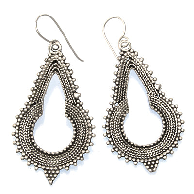 MM M1-2300 8 OXIDIZED POINTED EARRINGS