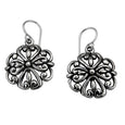 MM M1-2471 OXIDIZED FLOWER EARRINGS