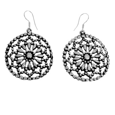 MM M1-25 15 DOTTED CIRCLE FLOWER EARRINGS