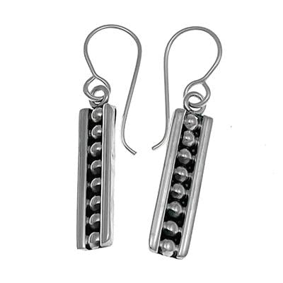 MM M1-2901 DOTTED RECTANGLE EARRINGS