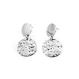 MM M1-849 HALF HAMMERED DOUBLE DISC EARRINGS